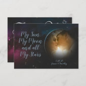 星空の写真感謝カード セーブザデート (正面/裏面)