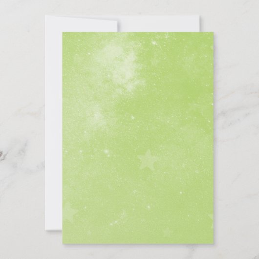 星空の写真 |日付を緑で保存 セーブザデート (裏面)