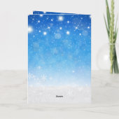 星空の冬の夜のクリスマスカード シーズンカード (裏面)