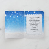 星空の冬の夜のクリスマスカード シーズンカード (内部)