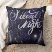 星空の冬の夜の静か夜 クッション (ブランケット)