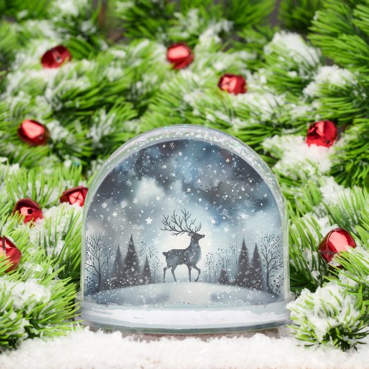 星空の冬の夜の鹿 (クリスマス)