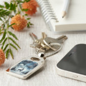 星空の冬の夜の鹿 キーホルダー (側面)