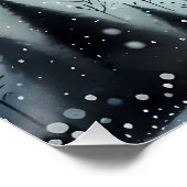 星空の冬の夜の鹿 ポスター (コーナー)