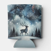 星空の冬の夜の鹿 缶クーラー (裏面)