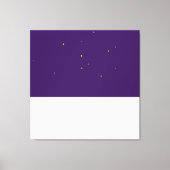 星空の冬の夜 ロイヤルパープル ホワイト カラー ブロック キャンバスプリント (正面)