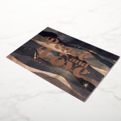 星空の冬の夜 現代 エレガント おしゃれ 箔シーズンカード (回転した状態)