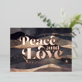 星空の冬の夜 現代 エレガント おしゃれ 箔シーズンカード (立ち正面)