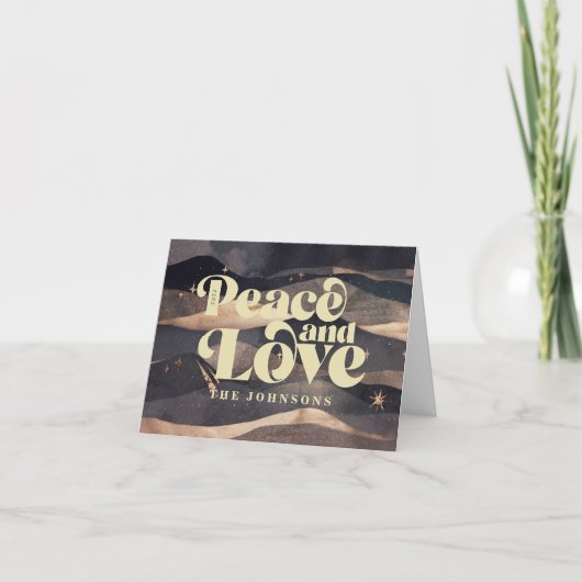 星空の冬の空 モダン エレガント シック シーズンカード (正面)