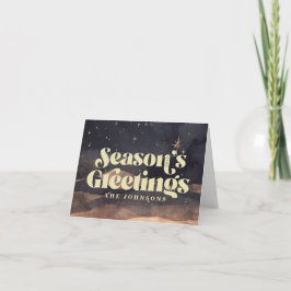 星空の冬の空 モダン エレガント シック シーズンカード