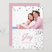 星空の喜びクリスマスホリデー写真 シーズンカード (正面/裏面)