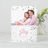 星空の喜びクリスマスホリデー写真 シーズンカード (スタンド正面)