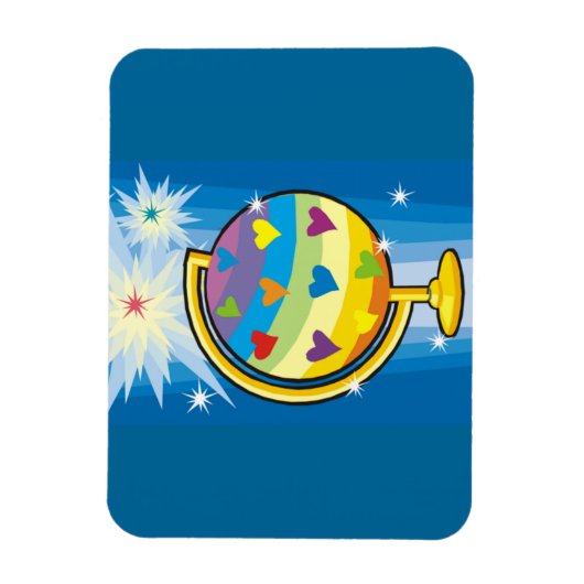 星空の地球 –  マグネット (縦)