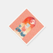 星空の夏のトロピカルナイト スタンダードカクテルナプキン (角)