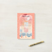 星空の夏のトロピカルナイト ポストイット (デスク上)