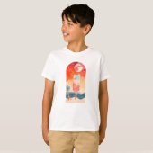 星空の夏のトロピカルナイト Tシャツ (正面フル)