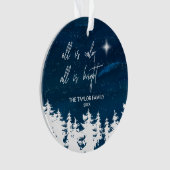 星空の夜すべて穏やかな全て明るい休日 オーナメント (正面)