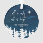 星空の夜すべて穏やかな全て明るい休日 オーナメント (裏面)