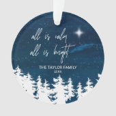 星空の夜すべて穏やかな全て明るい休日 オーナメント (正面)