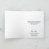 星空の夜すべて落ち着いている明るいクリスマス シーズンカード (内部)