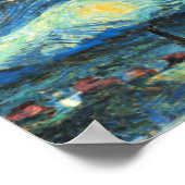 星空の夜だが大きい ポスター (角)