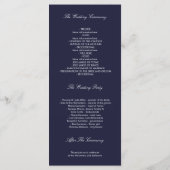 星空の夜と金ゴールドムーンネイビー結婚式 プログラム (裏面)