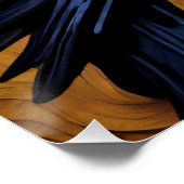 星空の夜に古い樫の木にレイヴン ポスター (コーナー)