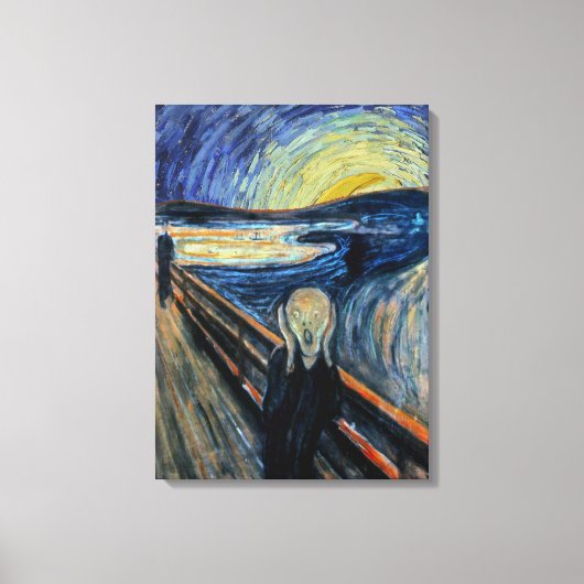 星空の夜に叫ぶ キャンバスプリント (正面)