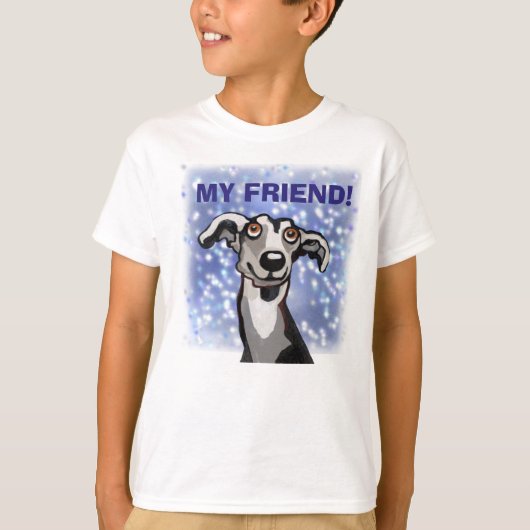 星空の夜に私の友人を鞭打つ Tシャツ (正面)