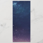 星空の夜のウェディングメニューカード メニュー (裏面)