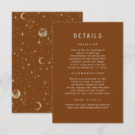 星空の夜のウェディング詳細 エンクロージャーカード