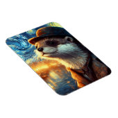 星空の夜のオッター マグネット (右側)