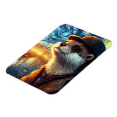 星空の夜のオッター マグネット (左側)