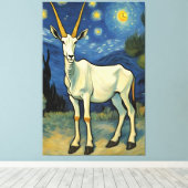 星空の夜のオリックス キャンバスプリント (インサイチュ (ウッドフロア))