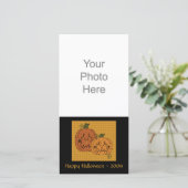 星空の夜のカボチャのフォトカード シーズンカード (スタンド正面)