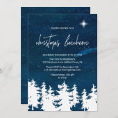 星空の夜のクリスマスランチ 招待状 (正面/裏面)