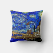 星空の夜のクレセントシティ クッション (裏面)
