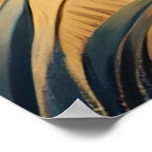 星空の夜のゼブラ ポスター (角)