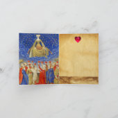 星空の夜のハートの女王バレンタインデー シーズンカード (内部)