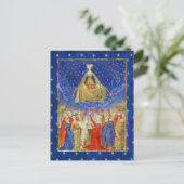 星空の夜のハートの女王バレンタインデー ポストカード (スタンド正面)