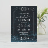 星空の夜のブライダルシャワーの招待状 天体  招待状 (スタンド正面)