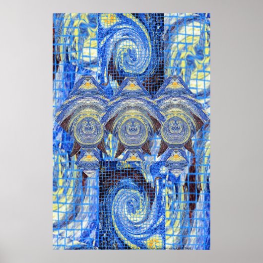 星空の夜のポスターの訪問者 ポスター (正面)