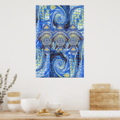 星空の夜のポスターの訪問者 ポスター (キッチン)