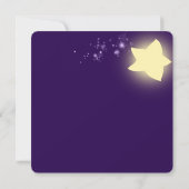 星空の夜のママ & ベイビー フクロウのベビーシャワー 招待状 (裏面)