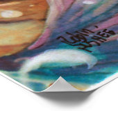 星空の夜のマーメイド ポスター (角)