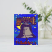 星空の夜のリバティーベル ポストカード (スタンド正面)