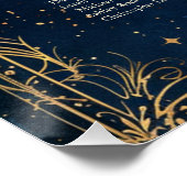 星空の夜のロマン結婚スのシーティングチャート ポスター (コーナー)