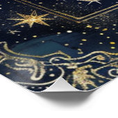 星空の夜のロマン結婚スのシーティングチャート ポスター (コーナー)