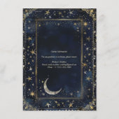 星空の夜のロマ結婚ンスのエンクロージャカード エンクロージャーカード (裏面)