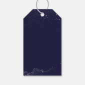 星空の夜の三日月の海軍と金ゴールド結婚ズ ギフトタグ (裏面)